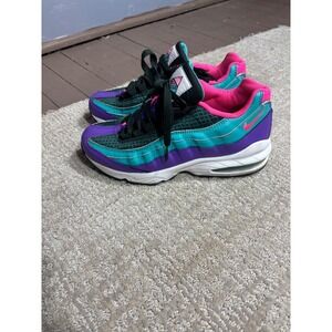 Nike Air Max 95 Youth‎ Shoes Purple Teal Pink Black Athletic Sneakers Size 6Y